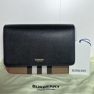 NWT Burberry Black & Canvas Bag